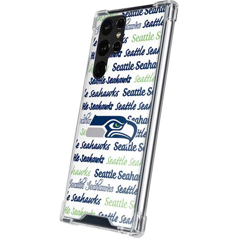 NFL Seattle Seahawks Print Galaxy S23 Ultra Clear Case