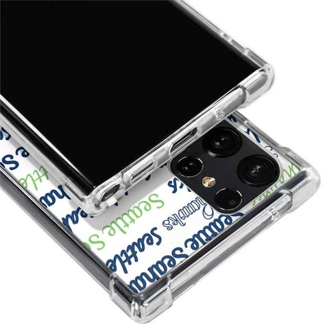 NFL Seattle Seahawks Print Galaxy S23 Ultra Clear Case