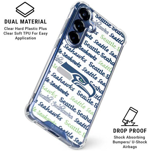 NFL Seattle Seahawks Print Galaxy S25 Plus Clear Case