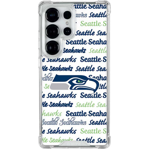 NFL Seattle Seahawks Print Galaxy S25 Ultra Clear Case