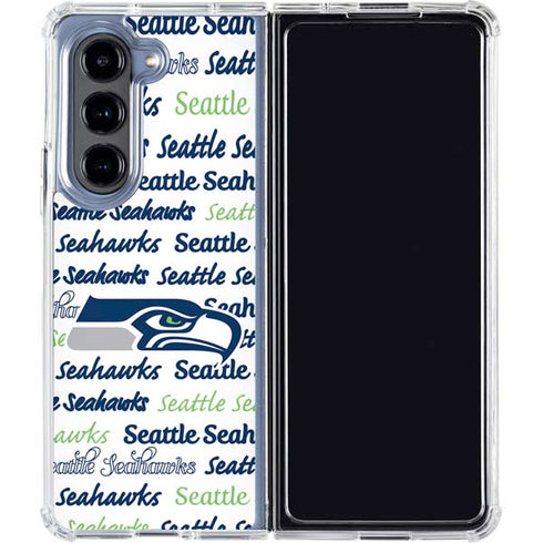 NFL Seattle Seahawks Print Galaxy Z Fold5 5G Clear Case