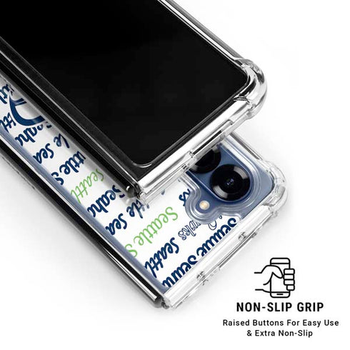 NFL Seattle Seahawks Print Galaxy Z Fold6 Clear Case