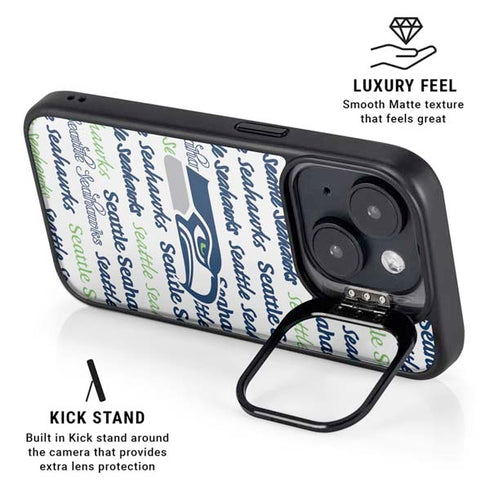 NFL Seattle Seahawks Print iPhone 14 Kickstand Case