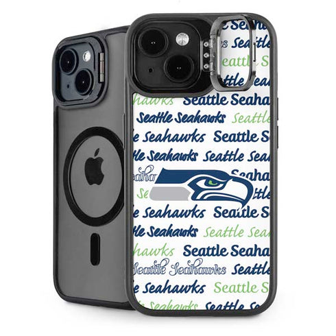 NFL Seattle Seahawks Print iPhone 15 Plus Kickstand Case