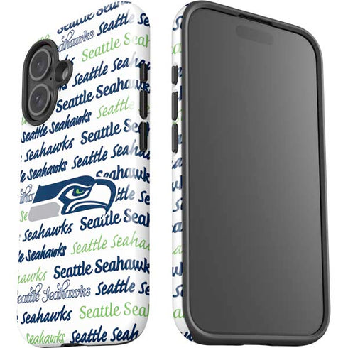 NFL Seattle Seahawks Print iPhone 16 Impact Case