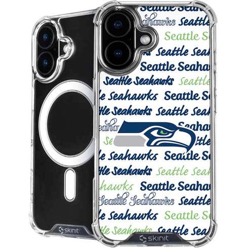 NFL Seattle Seahawks Print iPhone 16 MagSafe Case