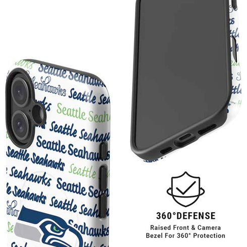 NFL Seattle Seahawks Print iPhone 16 Plus Magsafe Impact Case