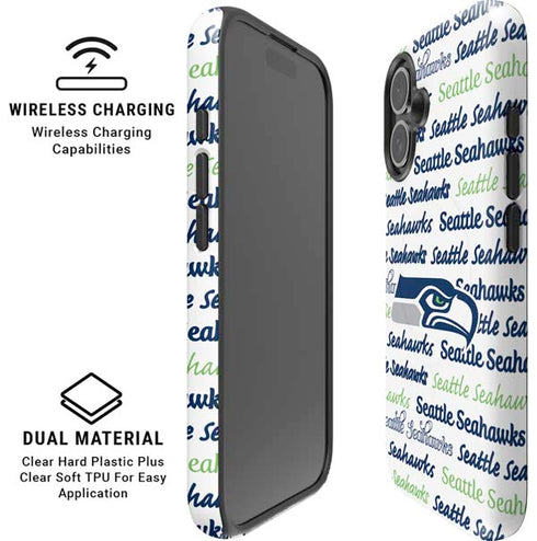 NFL Seattle Seahawks Print iPhone 16 Plus Magsafe Impact Case