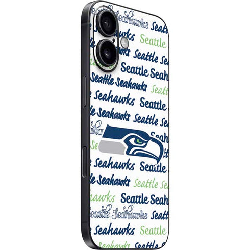 NFL Seattle Seahawks Print iPhone 16 Plus Skin