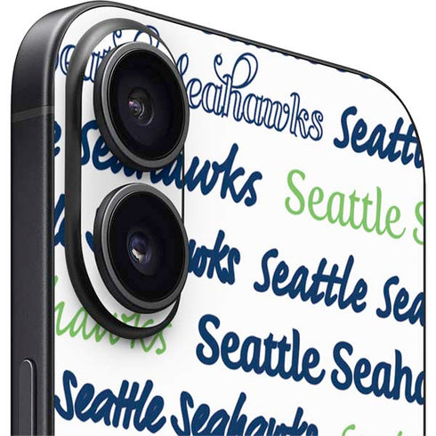 NFL Seattle Seahawks Print iPhone 16 Plus Skin