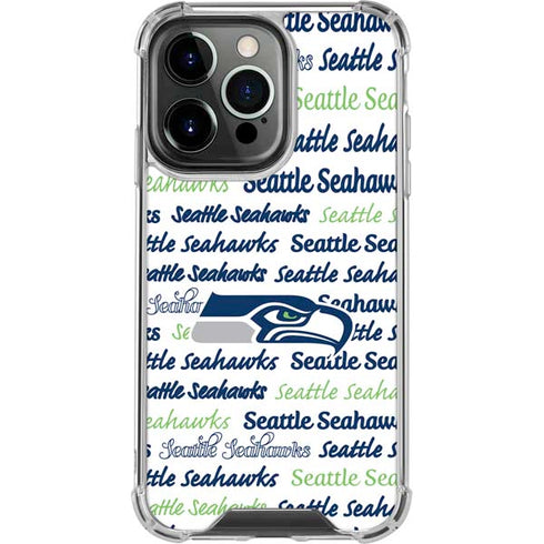 NFL Seattle Seahawks Print iPhone 16 Pro Clear Case