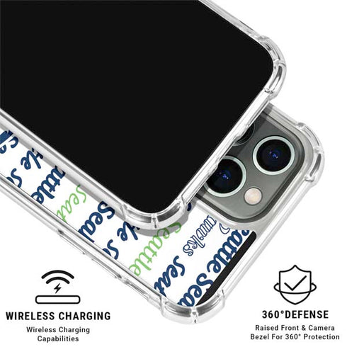 NFL Seattle Seahawks Print iPhone 16 Pro Clear Case