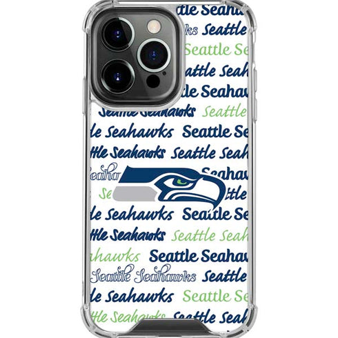 NFL Seattle Seahawks Print iPhone 16 Pro Max Clear Case