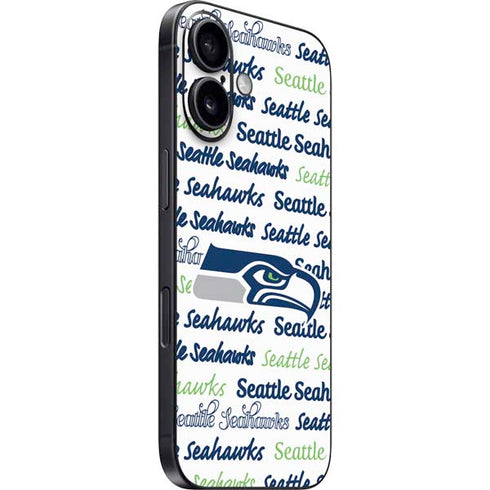NFL Seattle Seahawks Print iPhone 16 Skin