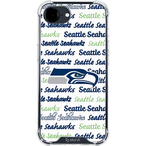 NFL Seattle Seahawks Print iPhone 16e Clear Case