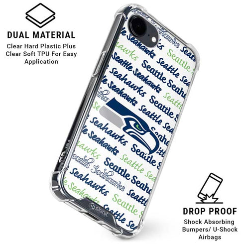 NFL Seattle Seahawks Print iPhone 16e Clear Case