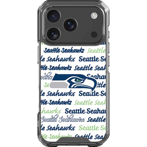NFL Seattle Seahawks Print iPhone 18 Pro Clear Case