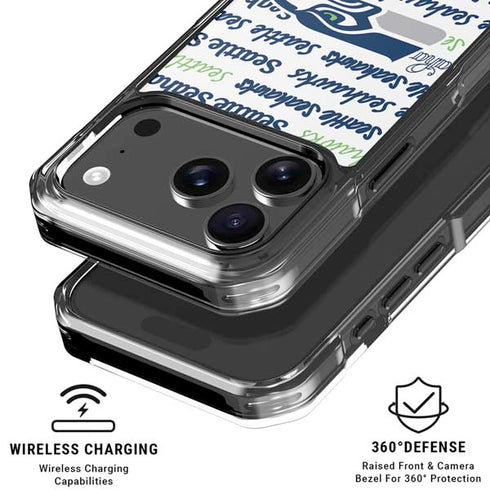 NFL Seattle Seahawks Print iPhone 18 Pro Clear Case