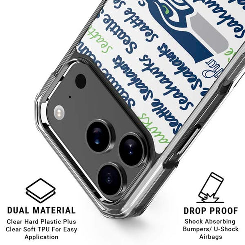 NFL Seattle Seahawks Print iPhone 18 Pro Clear Case