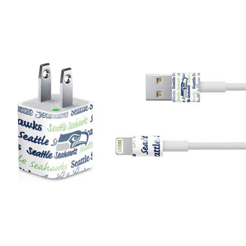 NFL Seattle Seahawks Print iPhone Charger (5W USB) Skin