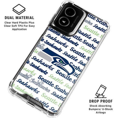 NFL Seattle Seahawks Print Moto G Power 5G (2024) Clear Case