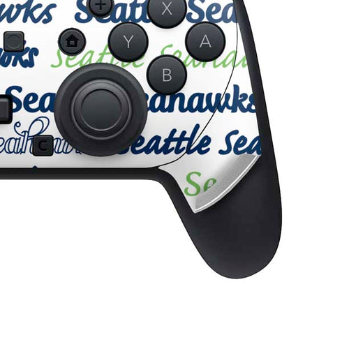 NFL Seattle Seahawks Print Nintendo Switch 2 (2025) Pro Controller Skin