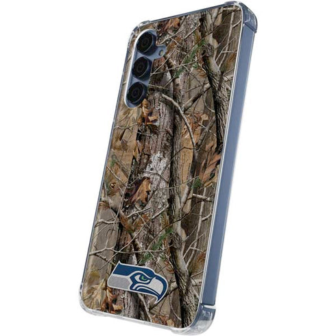 NFL Seattle Seahawks Realtree AP Camo Galaxy A55 5G Clear Case