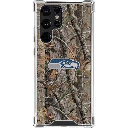 NFL Seattle Seahawks Realtree AP Camo Galaxy S23 Ultra Clear Case