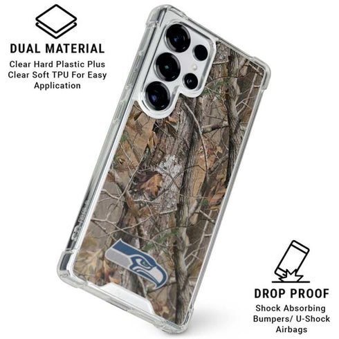 NFL Seattle Seahawks Realtree AP Camo Galaxy S25 Ultra Clear Case