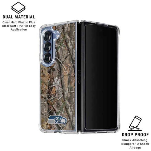 NFL Seattle Seahawks Realtree AP Camo Galaxy Z Fold6 Clear Case