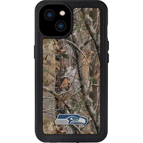 NFL Seattle Seahawks Realtree AP Camo iPhone 15 Plus Waterproof Case