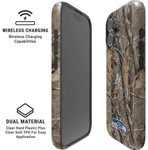 NFL Seattle Seahawks Realtree AP Camo iPhone 16 Plus Magsafe Impact Case
