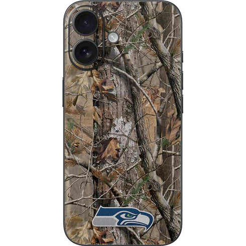 NFL Seattle Seahawks Realtree AP Camo iPhone 16 Skin
