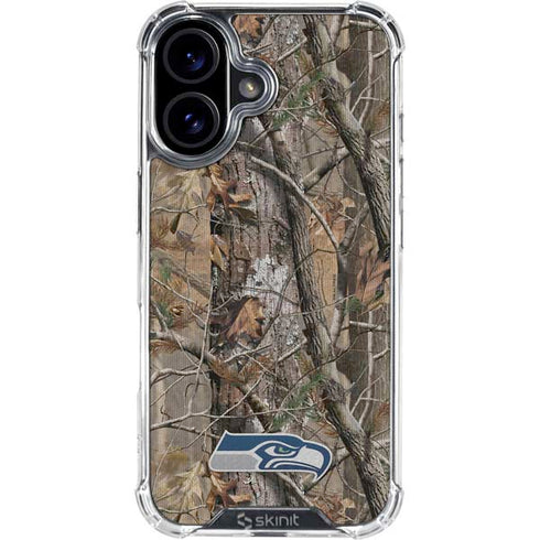 NFL Seattle Seahawks Realtree AP Camo iPhone 17 Clear Case