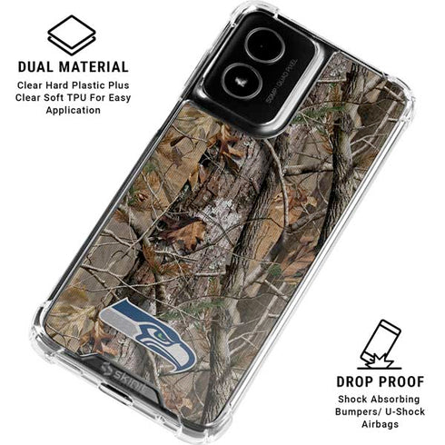 NFL Seattle Seahawks Realtree AP Camo Moto G Power 5G (2024) Clear Case