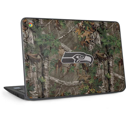 NFL Seattle Seahawks Realtree Xtra Green Camo HP Chromebook Skin