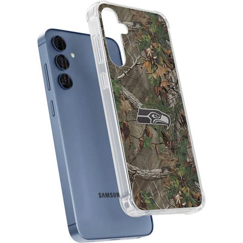 NFL Seattle Seahawks Realtree Xtra Green Camo Galaxy A35 5G Clear Case