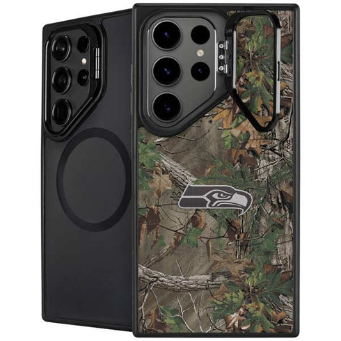 NFL Seattle Seahawks Realtree Xtra Green Camo Galaxy S24 Ultra Kickstand Case