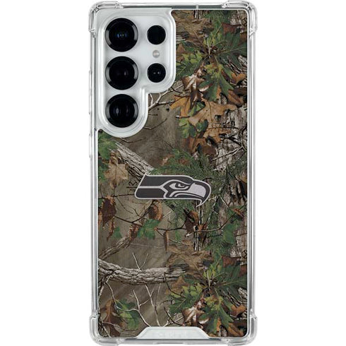 NFL Seattle Seahawks Realtree Xtra Green Camo Galaxy S25 Ultra Clear Case