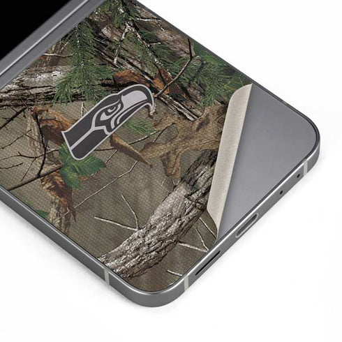 NFL Seattle Seahawks Realtree Xtra Green Camo Galaxy Z Flip6 Skin