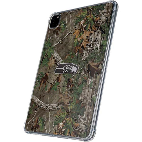 NFL Seattle Seahawks Realtree Xtra Green Camo iPad Pro 11in (2024) Clear Case