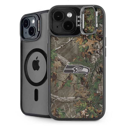 NFL Seattle Seahawks Realtree Xtra Green Camo iPhone 14 Plus Kickstand Case