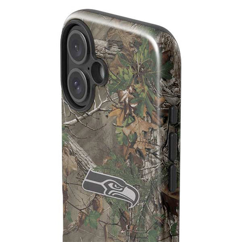 NFL Seattle Seahawks Realtree Xtra Green Camo iPhone 16 Impact Case