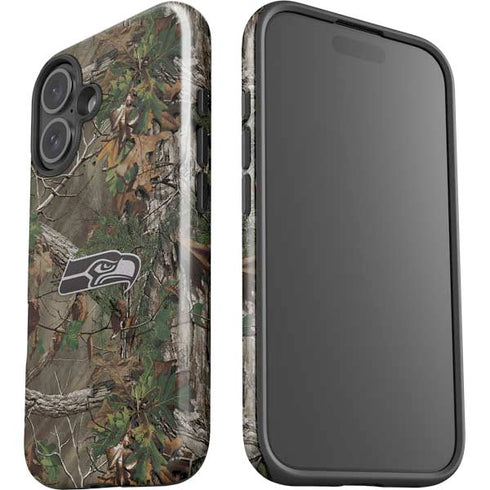 NFL Seattle Seahawks Realtree Xtra Green Camo iPhone 16 Impact Case