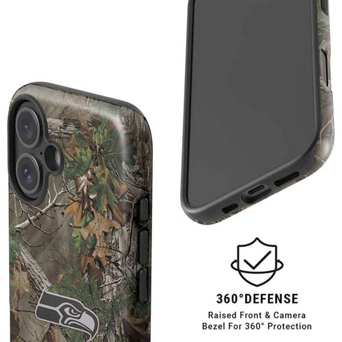 NFL Seattle Seahawks Realtree Xtra Green Camo iPhone 16 Magsafe Impact Case