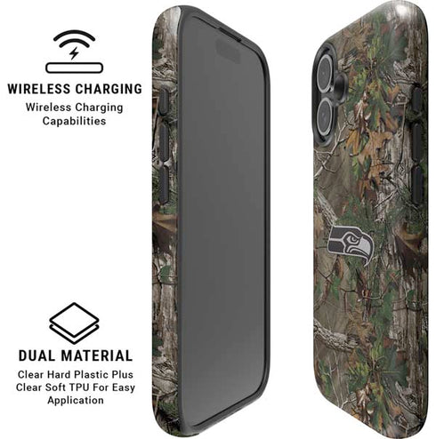 NFL Seattle Seahawks Realtree Xtra Green Camo iPhone 16 Magsafe Impact Case