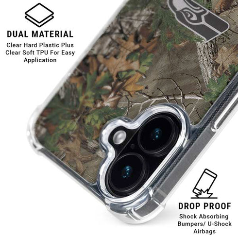 NFL Seattle Seahawks Realtree Xtra Green Camo iPhone 16 Plus Clear Case