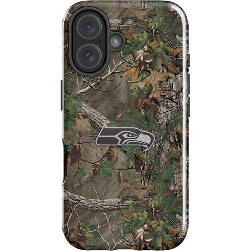 NFL Seattle Seahawks Realtree Xtra Green Camo iPhone 16 Plus Impact Case