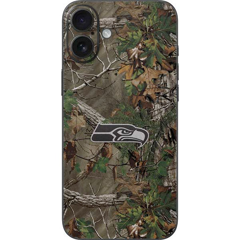 NFL Seattle Seahawks Realtree Xtra Green Camo iPhone 16 Plus Skin