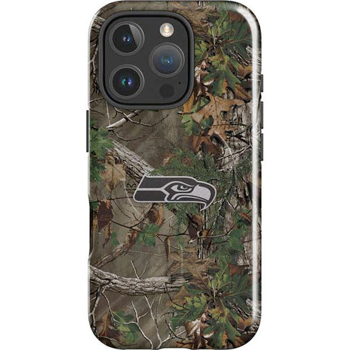NFL Seattle Seahawks Realtree Xtra Green Camo iPhone 16 Pro Magsafe Impact Case